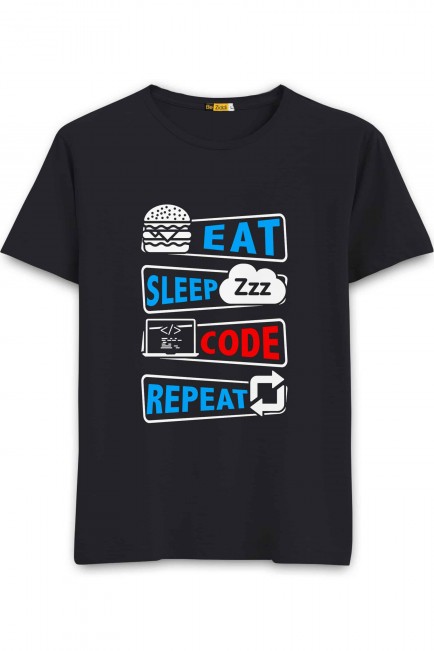 Buy Sleep Coffee Code T shirt For Men India Online - Red