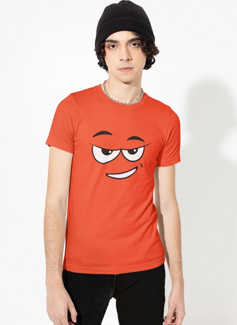 Smirk Eyes Half Sleeve T-Shirt